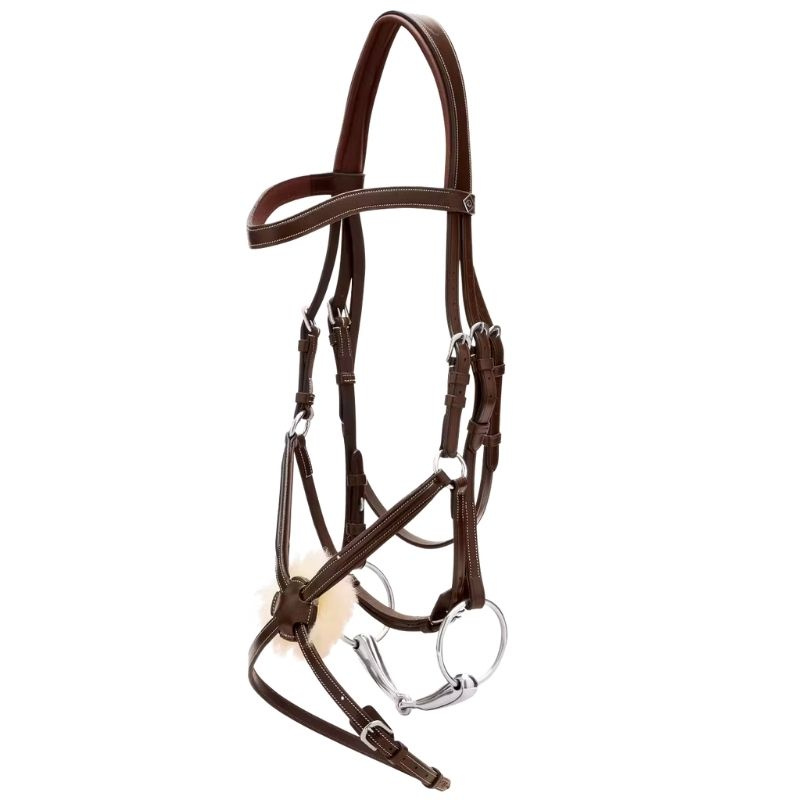 Bridon Mexicain avec muserolle WC marron