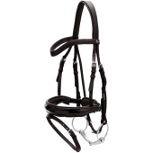 Bride de dressage Vernie WC Noir Bride de dressage Vernie WC Noir